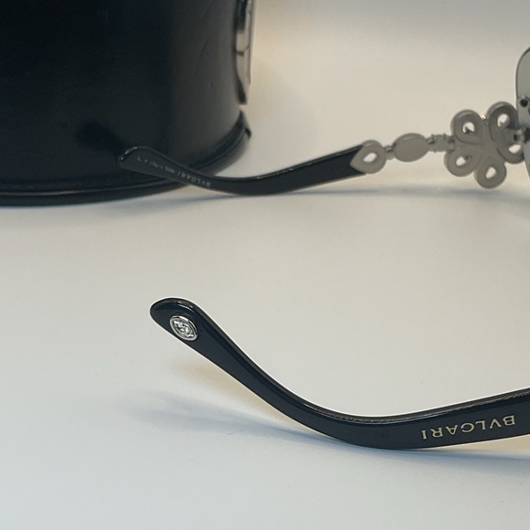 Bulgari Black Shield Sunglasses with Swarovski Crystals main image 9